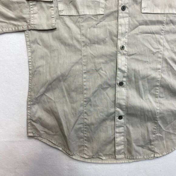 John Varvatos Shirt Mens M Gray Long Sleeve Button Up - Picture 5 of 10
